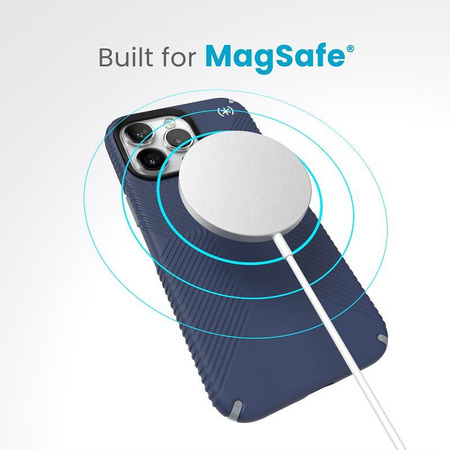 Speck Presidio2 Grip MagSafe - iPhone 15 Pro Max Case (Coastal Blue / Dust Grey)