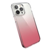Speck Presidio Perfect-Clear + Ombre - Coque pour iPhone 14 Pro Max avec revêtement MICROBAN (Clear / Vintage Rose Fade)